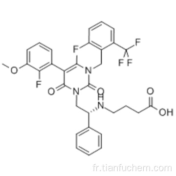 Butanoïque, 4 - [[(1R) -2- [5- (2-fluoro-3-méthoxyphényl) -3 - [[2-fluoro-6- (trifluorométhyl) phényl] méthyl] -3,6-dihydro- 4-méthyl-2,6-dioxo-1 (2H) -p CAS 834153-87-6